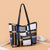 Benpaolv Large Capacity Plaid Tote Bag for Women - Perfect for Commuting and Class - Stylish and Durable