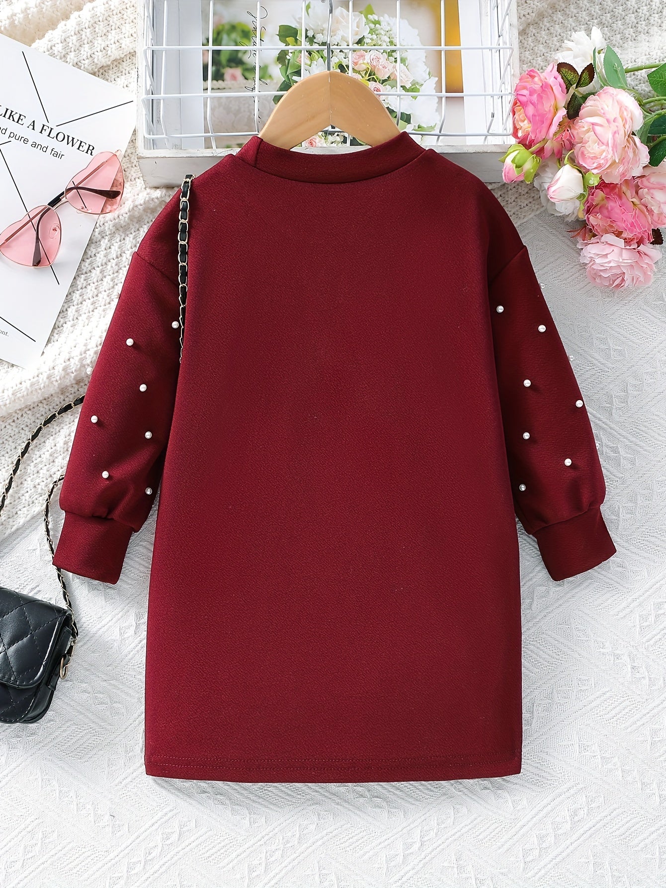 Adorable Long Sleeve Toddler Girls Dress - Girls Shops - Soft, Comfortable, Elegant Design for Spring, Fall, Christmas, Party, Valentine's Day Occasions