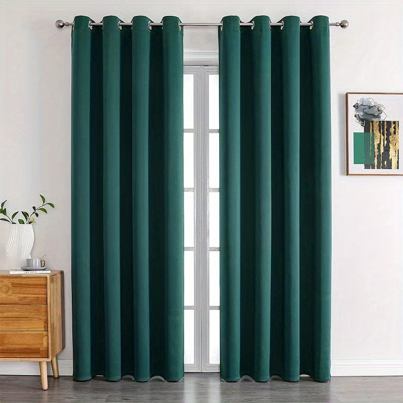 2 Panels Thickened Light-proof Curtain Simple Style Curtain For Balcony Room Home Living Room Decor