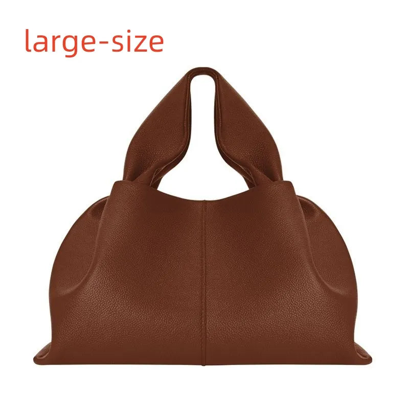 Yunduo Bao Genuine Leather Designer Number Nine Pure Cowhide Half Moon Tonca Style Crossbody Dumplings Classic Women's Top Quality Tote Bag