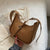 Benpaolv Vintage Crescent Shoulder Bag, Retro PU Leather Hobo Bag, Women's Casual Handbag & Commuter Purse