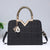 Benpaolv Elegant Argyle Embossed Crossbody Bag - Stylish PU Leather Handbag with Top Handle for Women
