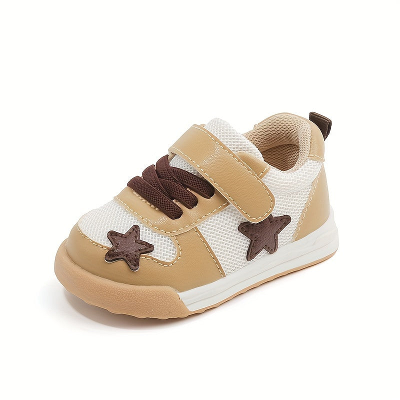 Cute Star Mesh Sneakers - Ultra-Breathable, Slip-Resistant, Perfect for Active Baby Boys - Low-Top, Ideal for Spring and Autumn Outdoor Play, Walking, and Running