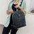 Benpaolv Rivet Skull Large Capacity Backpack, PU Leather Lightweight Shoulder Bag, Waterproof Travel Commuter Bag