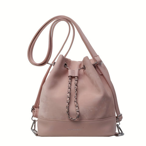 benpaolv  Niche Design Drawstring Bucket Bag, Trendy Mini Shoulder Bag, Versatile Crossbody Bag For Women