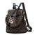Benpaolv Bear Pattern Faux Leather Backpack, Women's Fashion Zipper Shoulder Bag With Bag Charm
