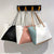 Benpaolv Stylish Two-Tone Tote Bag with Trendy Stitching - Perfect for Commuting and Everyday Use