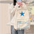 Benpaolv Kawaii Star Decor Backpack, Cute Preppy School Bag, Lovely Purse Daypack For Girls & Women