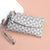 Benpaolv Stylish Geometric Print Clutch Bag - Faux Leather Square Purse with Wristlet for Women
