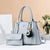 Benpaolv Classic Tote Bag, Solid Color Shoulder Bag With Clutch Wallet, All-Match Elegant Bags For Work
