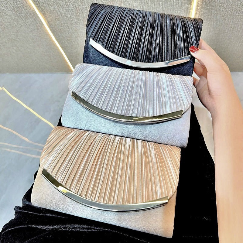 New New fashion clutch bag women's evening dress banquet bag silk small bag celebrity dinner clutch bag