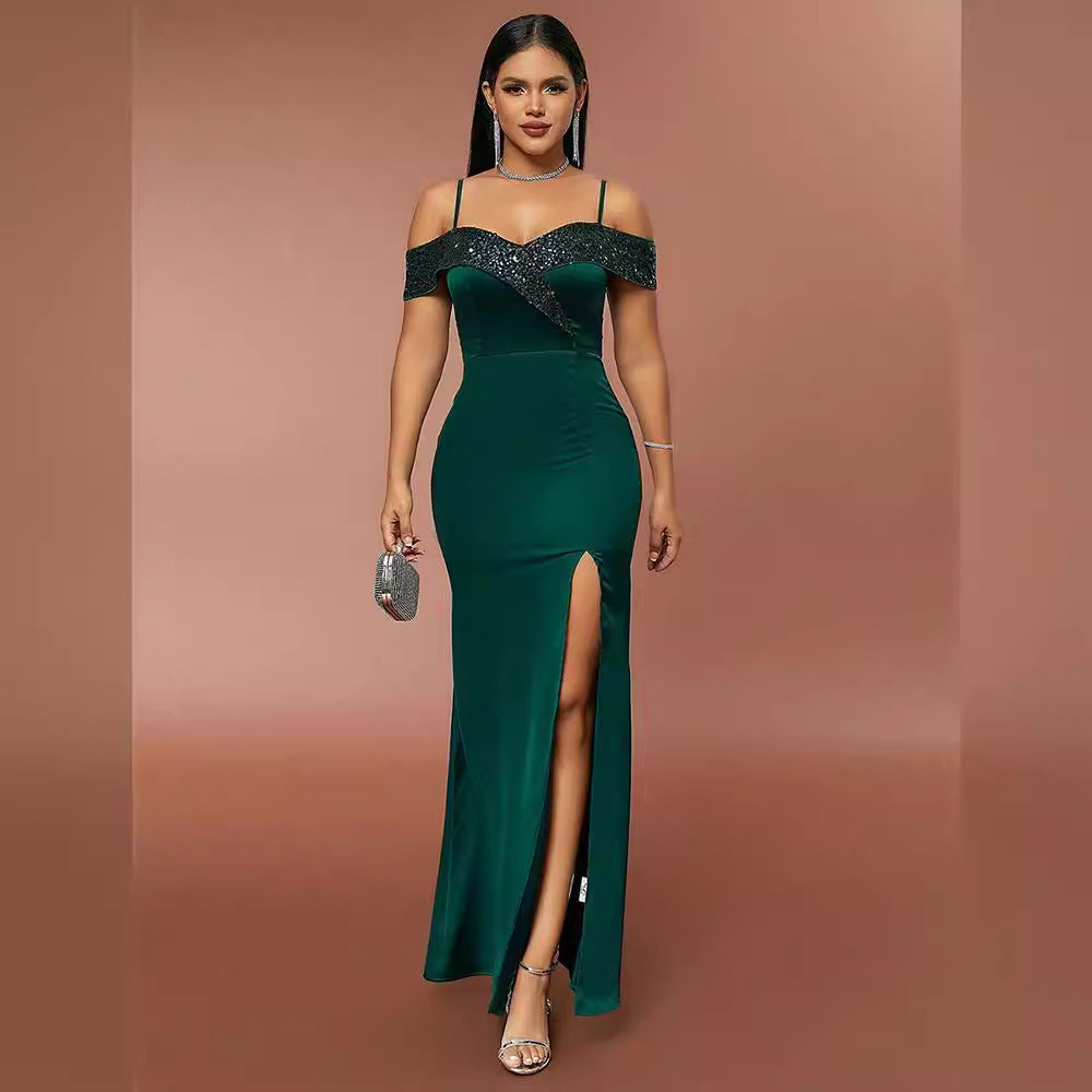 BENPAOLV [Mainly international] High-end private women's evening dresses, 2025 exports, sexy suspender sequins, Yanhui dresses