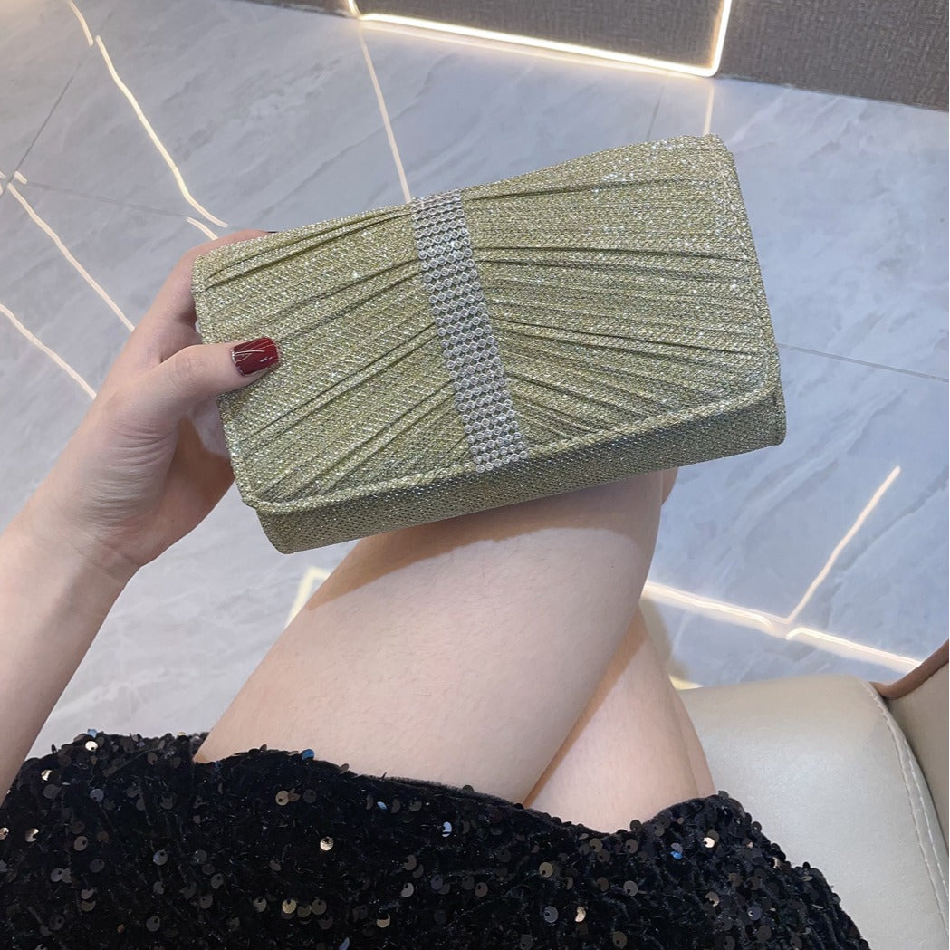 New New Popular trade 2025 retro diamond-encrusted clutch bag Rhinestone bag KTV princess shoulder messenger dinner bag