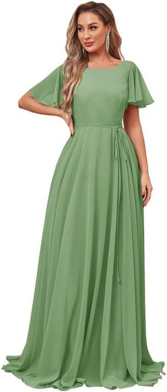 2025evening dresses fashion new bridesmaid dresses with long split ends, fashion trend chiffon formal dresses