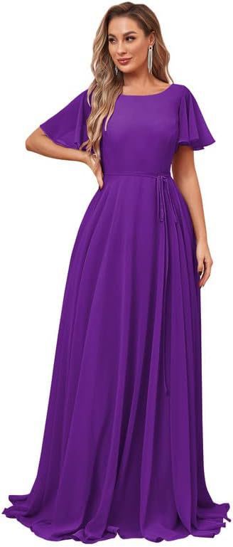 2025evening dresses fashion new bridesmaid dresses with long split ends, fashion trend chiffon formal dresses