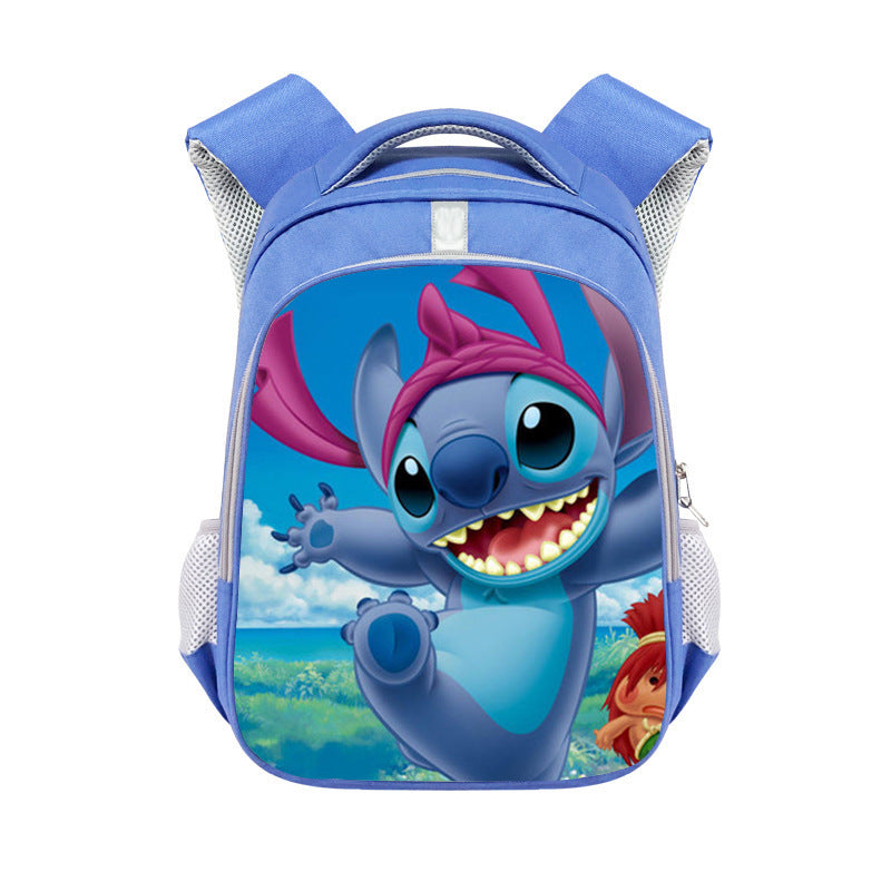 New Stitch Stitch Cartoon Cute Offload Large Capacity Backpack Primary School Spine Protection Backpack Wholesale Hot