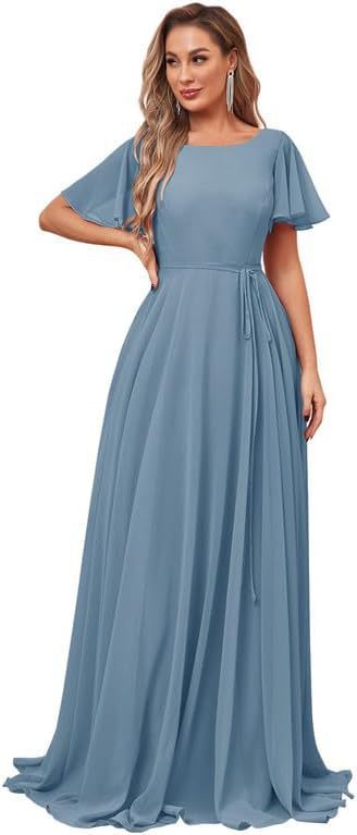 2025evening dresses fashion new bridesmaid dresses with long split ends, fashion trend chiffon formal dresses