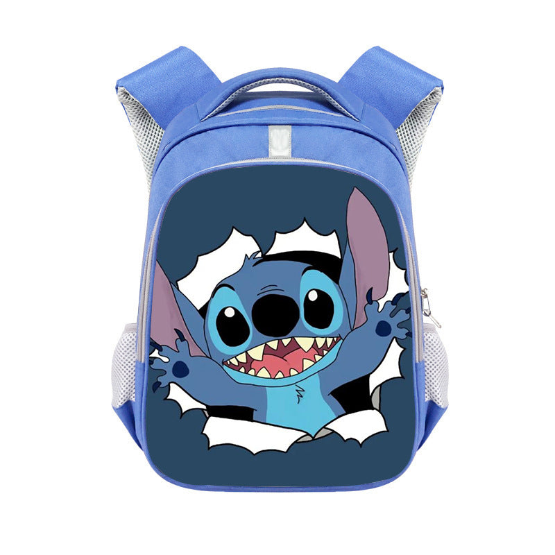 New Stitch Stitch Cartoon Cute Offload Large Capacity Backpack Primary School Spine Protection Backpack Wholesale Hot