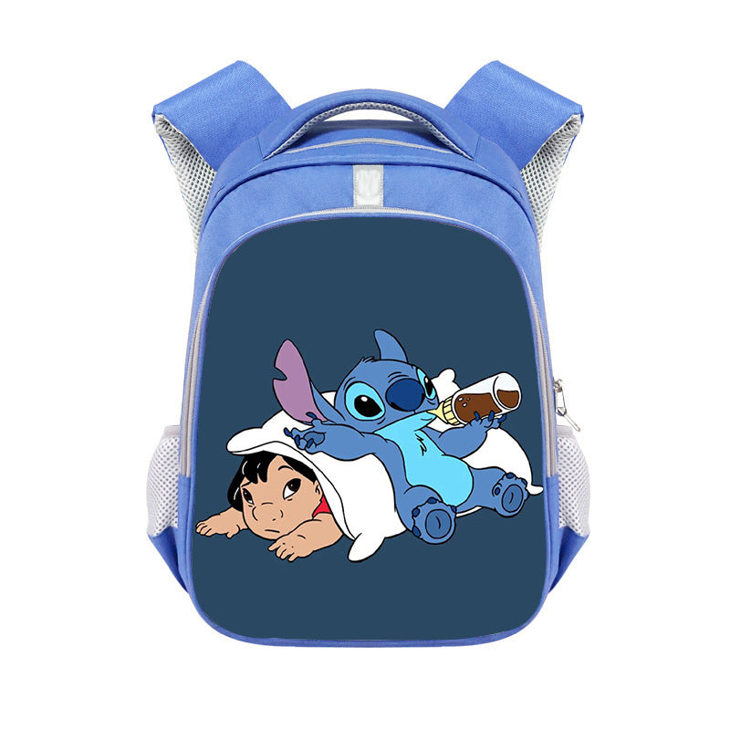 New Stitch Stitch Cartoon Cute Offload Large Capacity Backpack Primary School Spine Protection Backpack Wholesale Hot