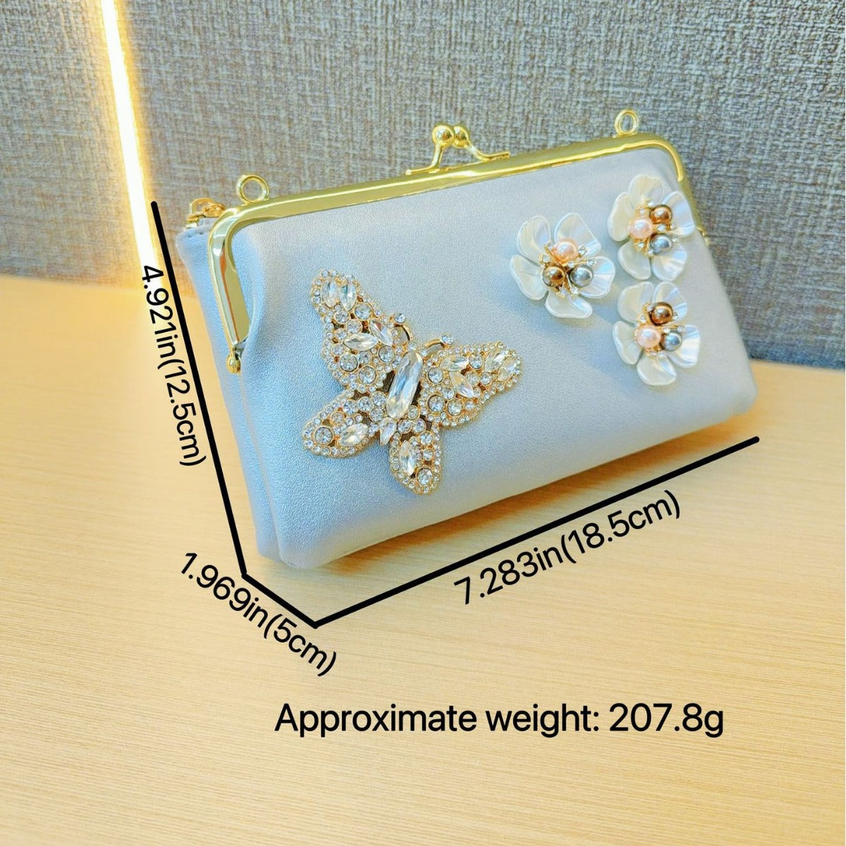 New New pearl clutch bag, dress bag, banquet bag, cheongsam bag, dinner bag, rhinestone portable shoulder messenger bag.