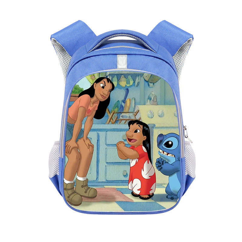 New Stitch Stitch Cartoon Cute Offload Large Capacity Backpack Primary School Spine Protection Backpack Wholesale Hot