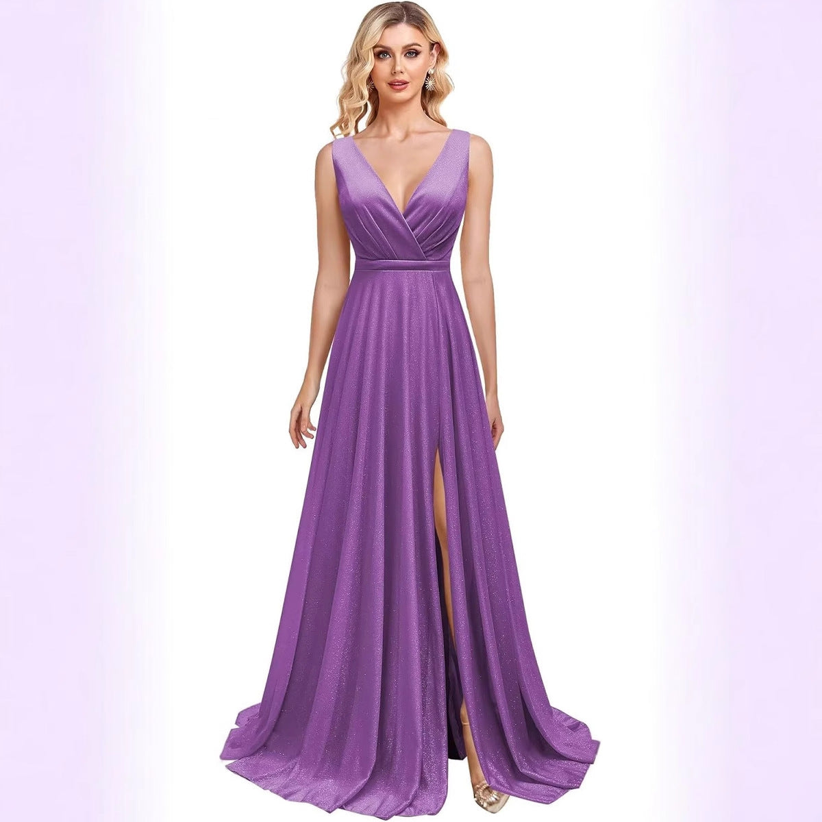 2025 Bridesmaid clothes  Popular trade long dresses independent station sexy elegant split fashion banquet New evening dresses women