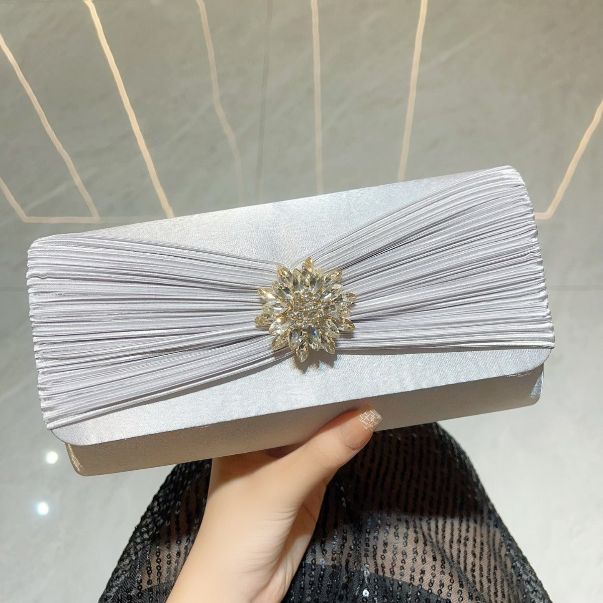 New New clutch bag shiny rhinestone dinner bag wedding bag banquet bag evening bag dress bag chain bag women