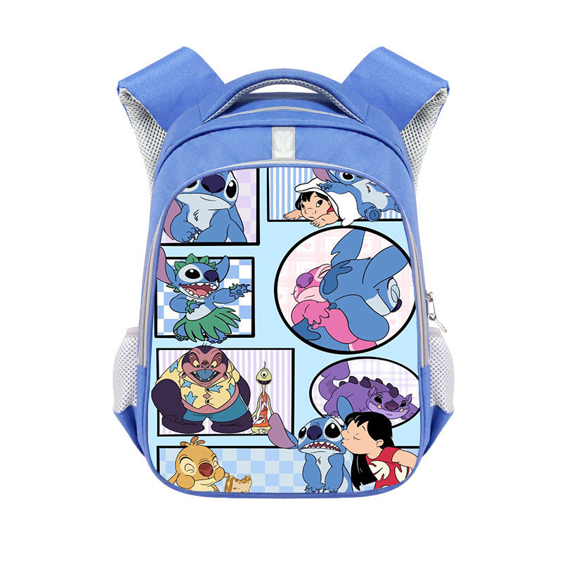 New Stitch Stitch Cartoon Cute Offload Large Capacity Backpack Primary School Spine Protection Backpack Wholesale Hot