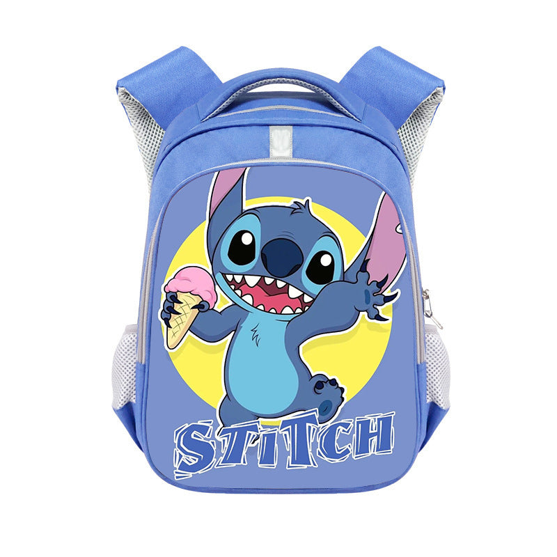 New Stitch Stitch Cartoon Cute Offload Large Capacity Backpack Primary School Spine Protection Backpack Wholesale Hot