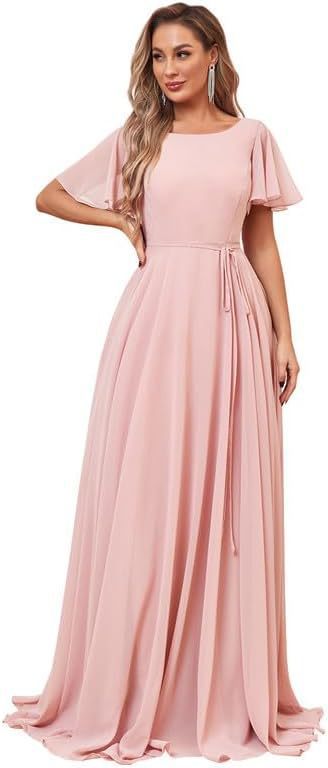 2025evening dresses fashion new bridesmaid dresses with long split ends, fashion trend chiffon formal dresses