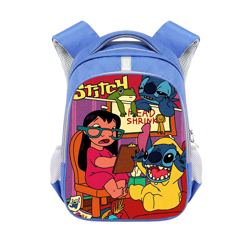 New Stitch Stitch Cartoon Cute Offload Large Capacity Backpack Primary School Spine Protection Backpack Wholesale Hot