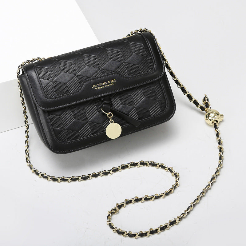 2025 New hot-selling messenger bag fashionable versatile small square bag high-end classic women's bag casual chain shoulder bag