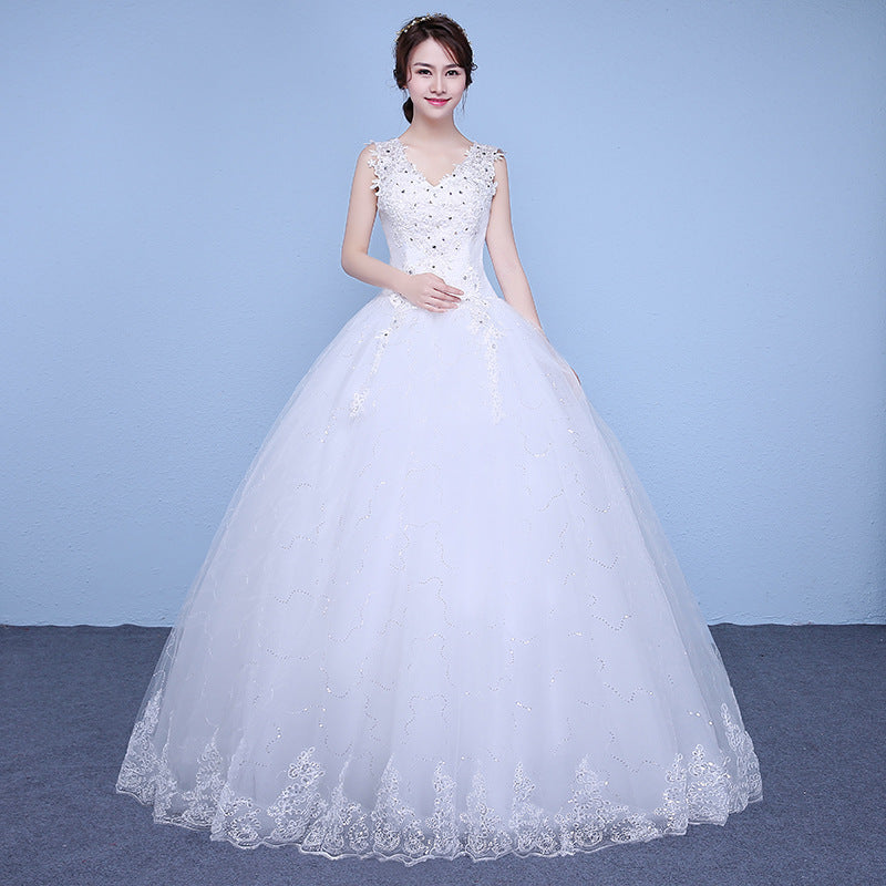 2025spring and summer new Korean-style small bride high-waisted Mori simple wind puffy skirt, fast selling  wedding dresses