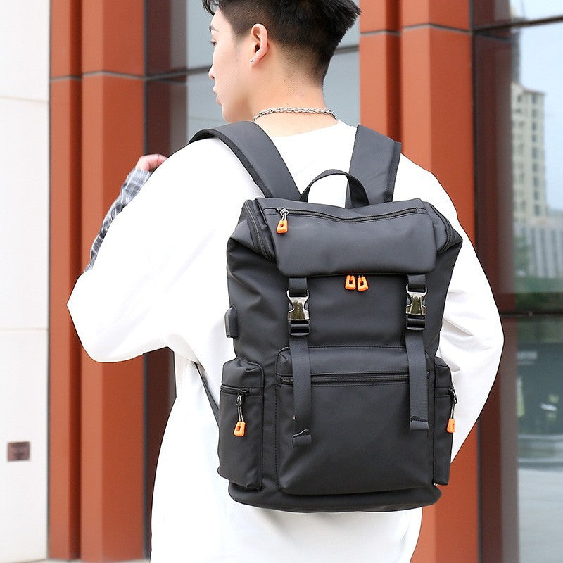 New Backpack Business Casual Large Capacity Travel Bag Men's Computer Backpack Junior High School High School Student Bag