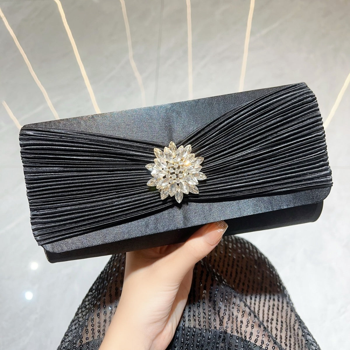 New New clutch bag shiny rhinestone dinner bag wedding bag banquet bag evening bag dress bag chain bag women