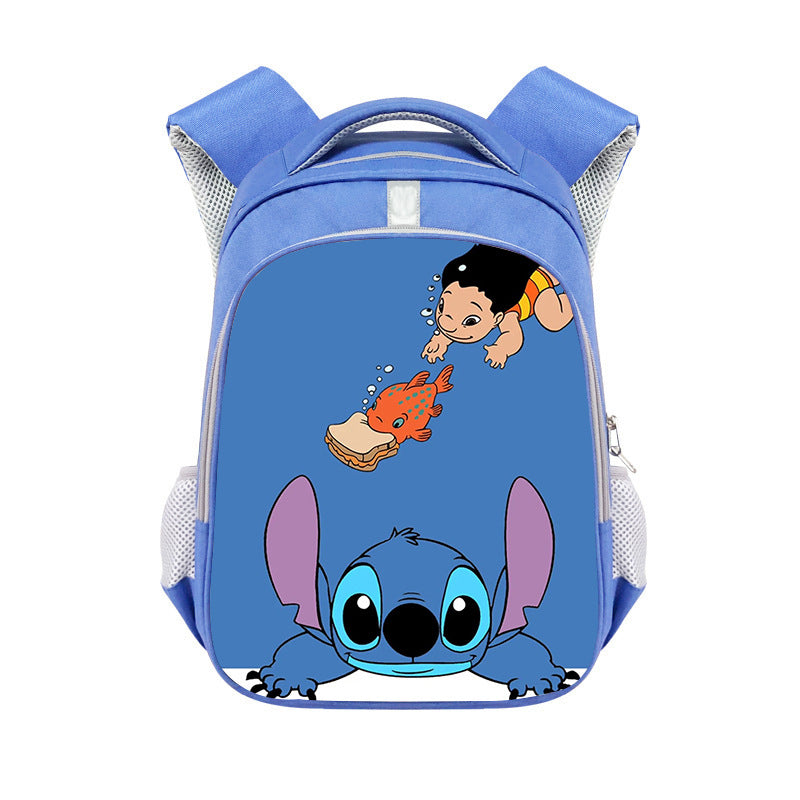 New Stitch Stitch Cartoon Cute Offload Large Capacity Backpack Primary School Spine Protection Backpack Wholesale Hot