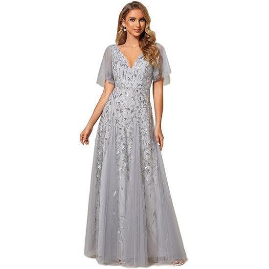 2025banquet evening dress women's  new elegant long annual meeting celebrity aura queen host evening dress