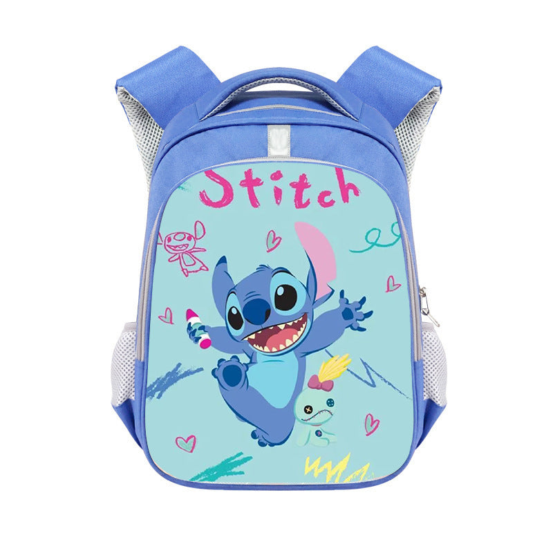 New Stitch Stitch Cartoon Cute Offload Large Capacity Backpack Primary School Spine Protection Backpack Wholesale Hot