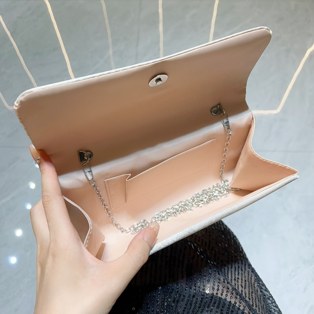 New New clutch bag shiny rhinestone dinner bag wedding bag banquet bag evening bag dress bag chain bag women