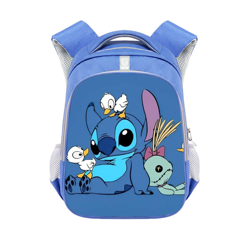 New Stitch Stitch Cartoon Cute Offload Large Capacity Backpack Primary School Spine Protection Backpack Wholesale Hot