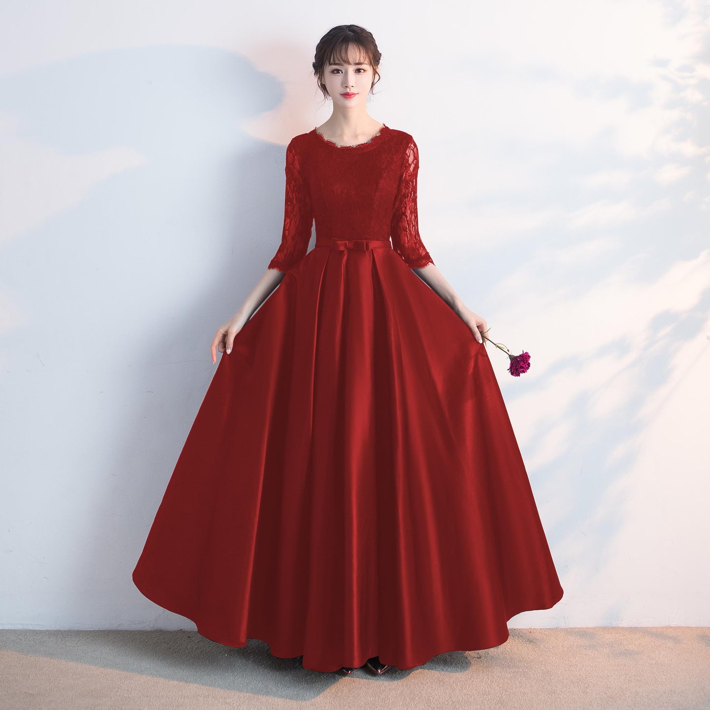 2025 Big choir performance dress long dress popular autumn new banquet temperament socialite host black evening dress female