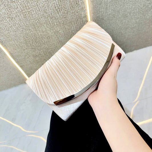 New New fashion clutch bag women's evening dress banquet bag silk small bag celebrity dinner clutch bag