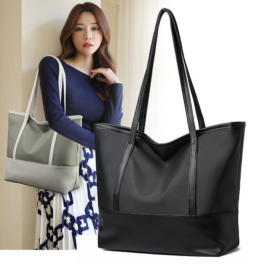 Women's Bag New Shoulder Bag Fashion Simple Oxford Cloth Tote Large Capacity Mom Shopping Bag Wholesale Bag for Women