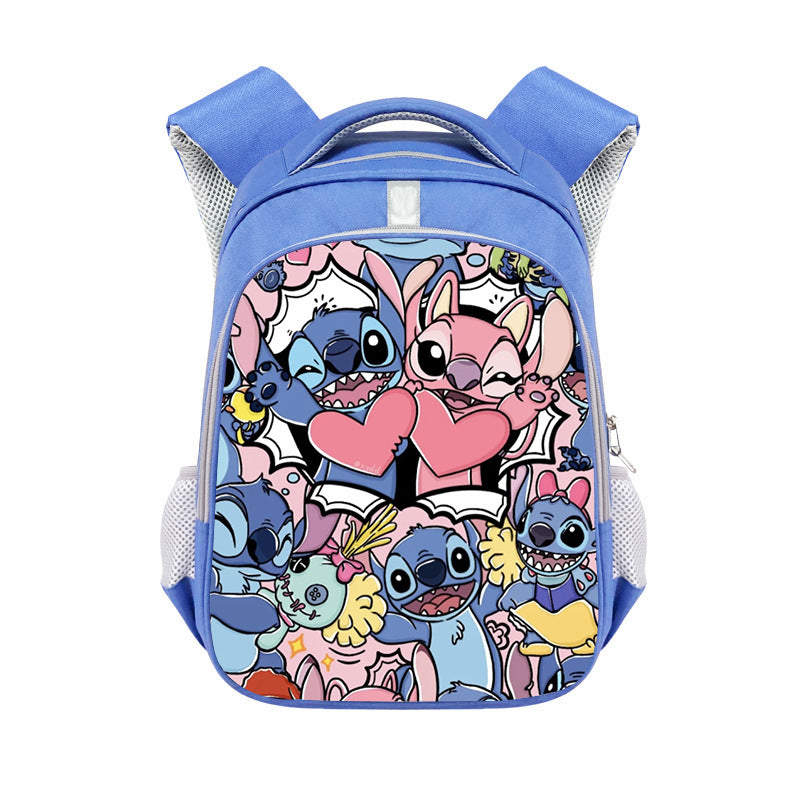 New Stitch Stitch Cartoon Cute Offload Large Capacity Backpack Primary School Spine Protection Backpack Wholesale Hot