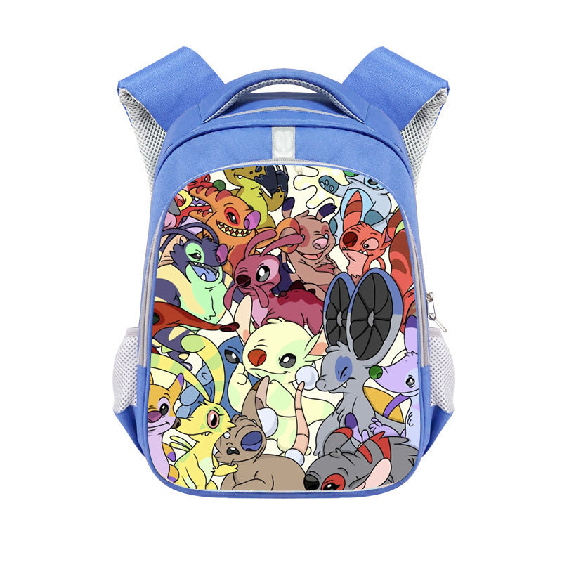 New Stitch Stitch Cartoon Cute Offload Large Capacity Backpack Primary School Spine Protection Backpack Wholesale Hot