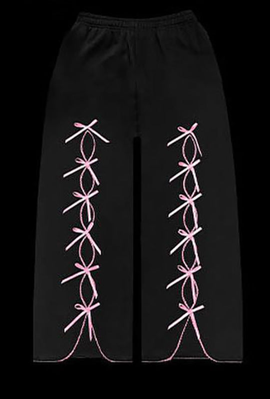 BENPAOLV Cross-border new fleece suit sweater sweatpants casual hollow letter street youth fleece sweatpants sports