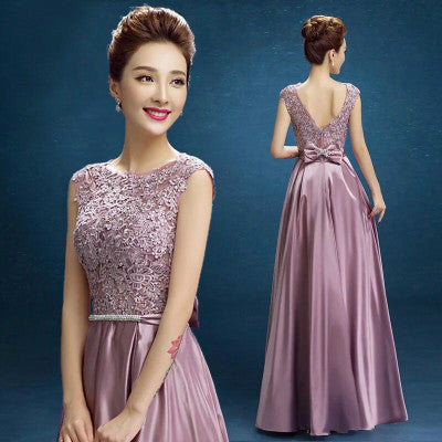 2025 Evening dress female popular autumn host sleeveless  elegant temperament Popular trade dress Popularan station supply