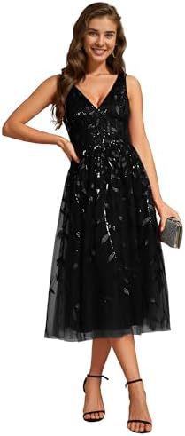 2025V-neck sexy tulle trend sequin sexy ball dress formal settings women's annual meeting dress