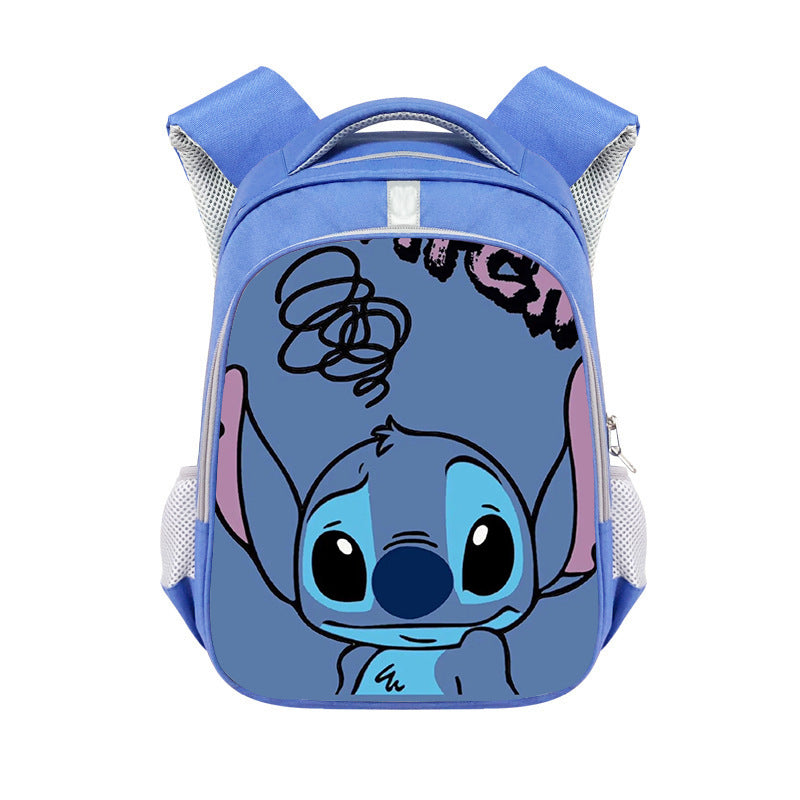 New Stitch Stitch Cartoon Cute Offload Large Capacity Backpack Primary School Spine Protection Backpack Wholesale Hot