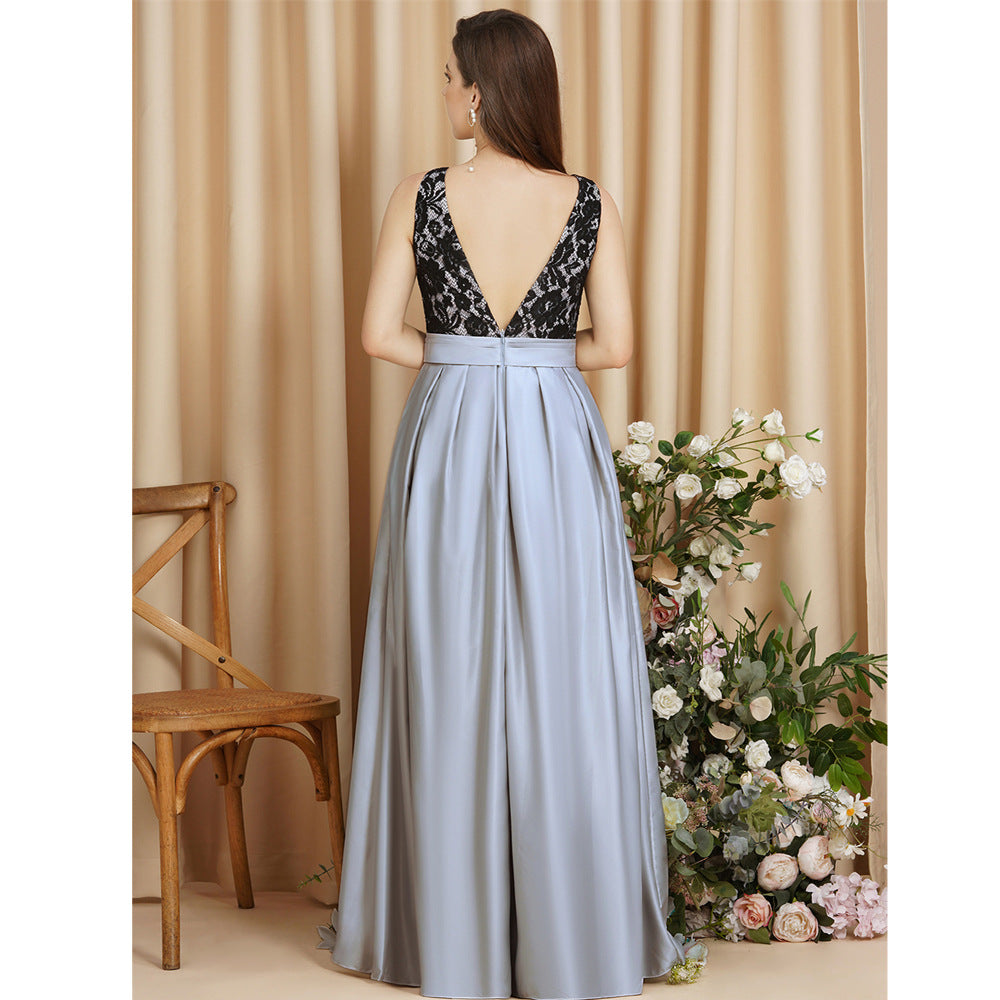 2025 Evening Dress popular Autumn New Sexy Sleeveless Long Birthday Banquet Party Hot Trade Dress